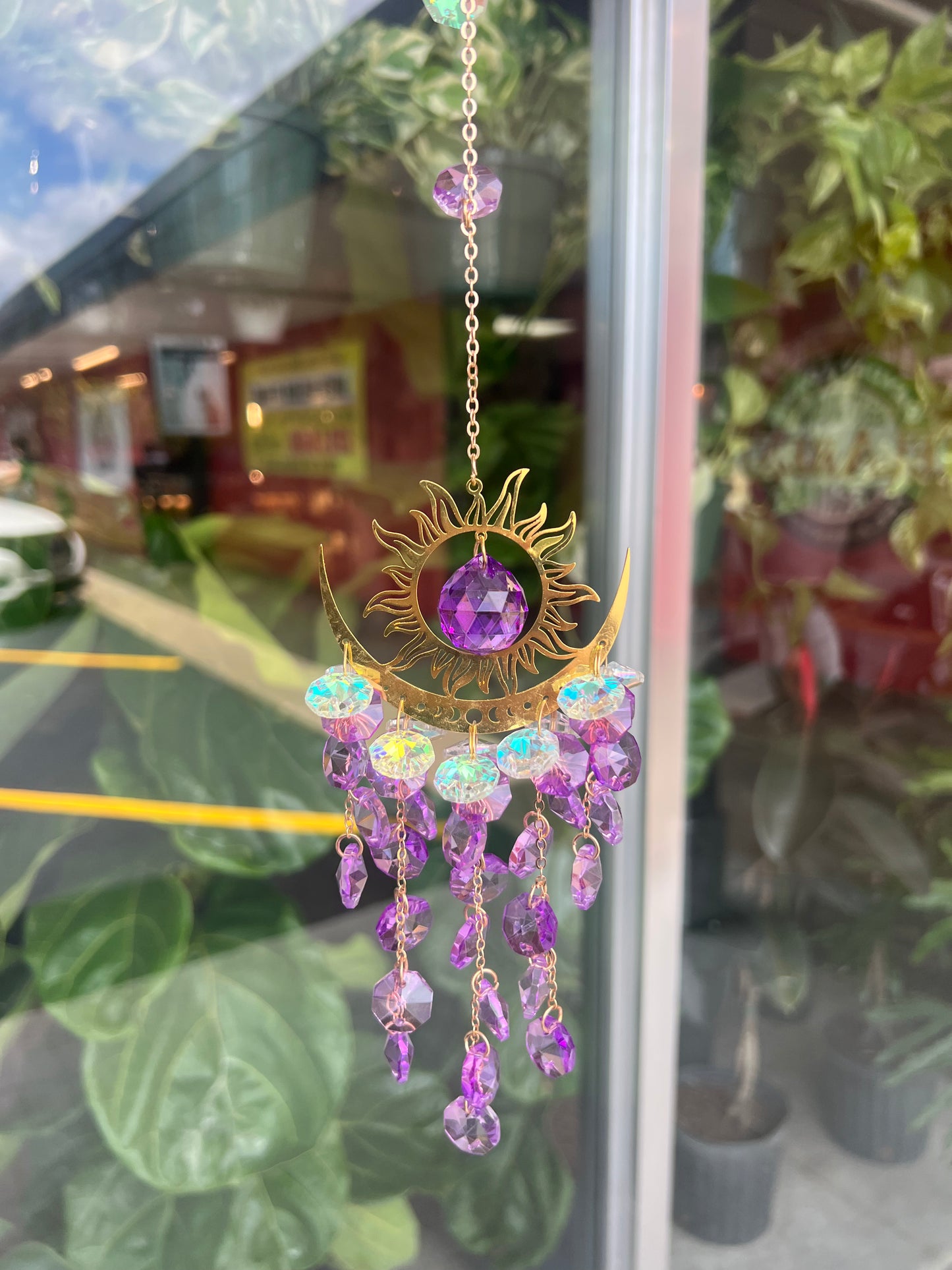 Sun Moon Crystal Suncatcher