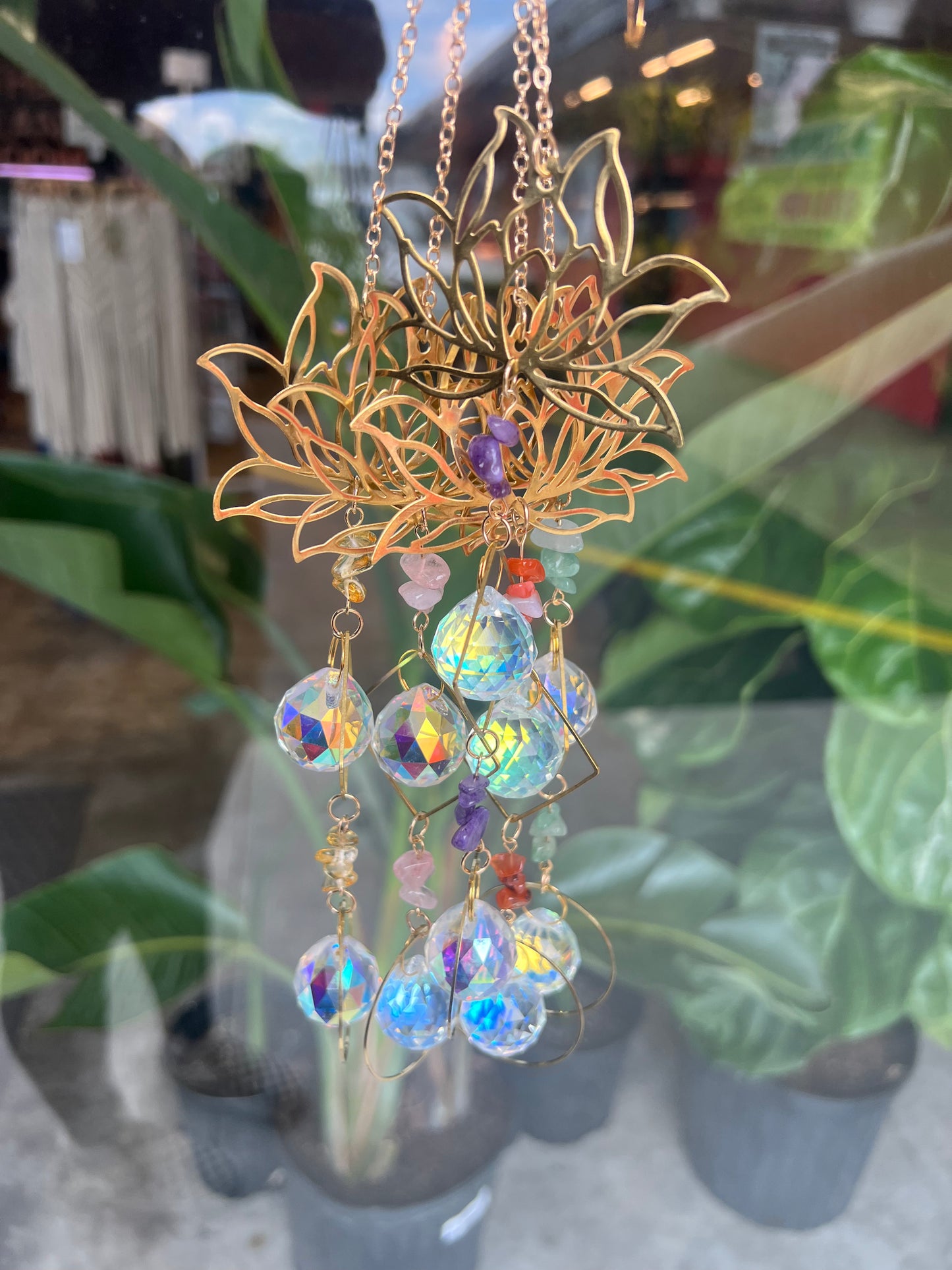 Lotus Crystal Suncatcher