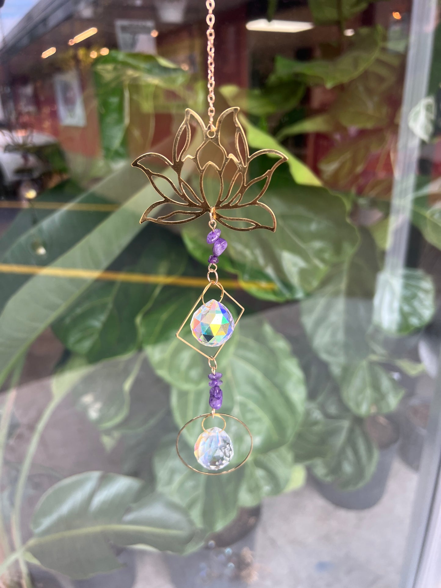 Lotus Crystal Suncatcher