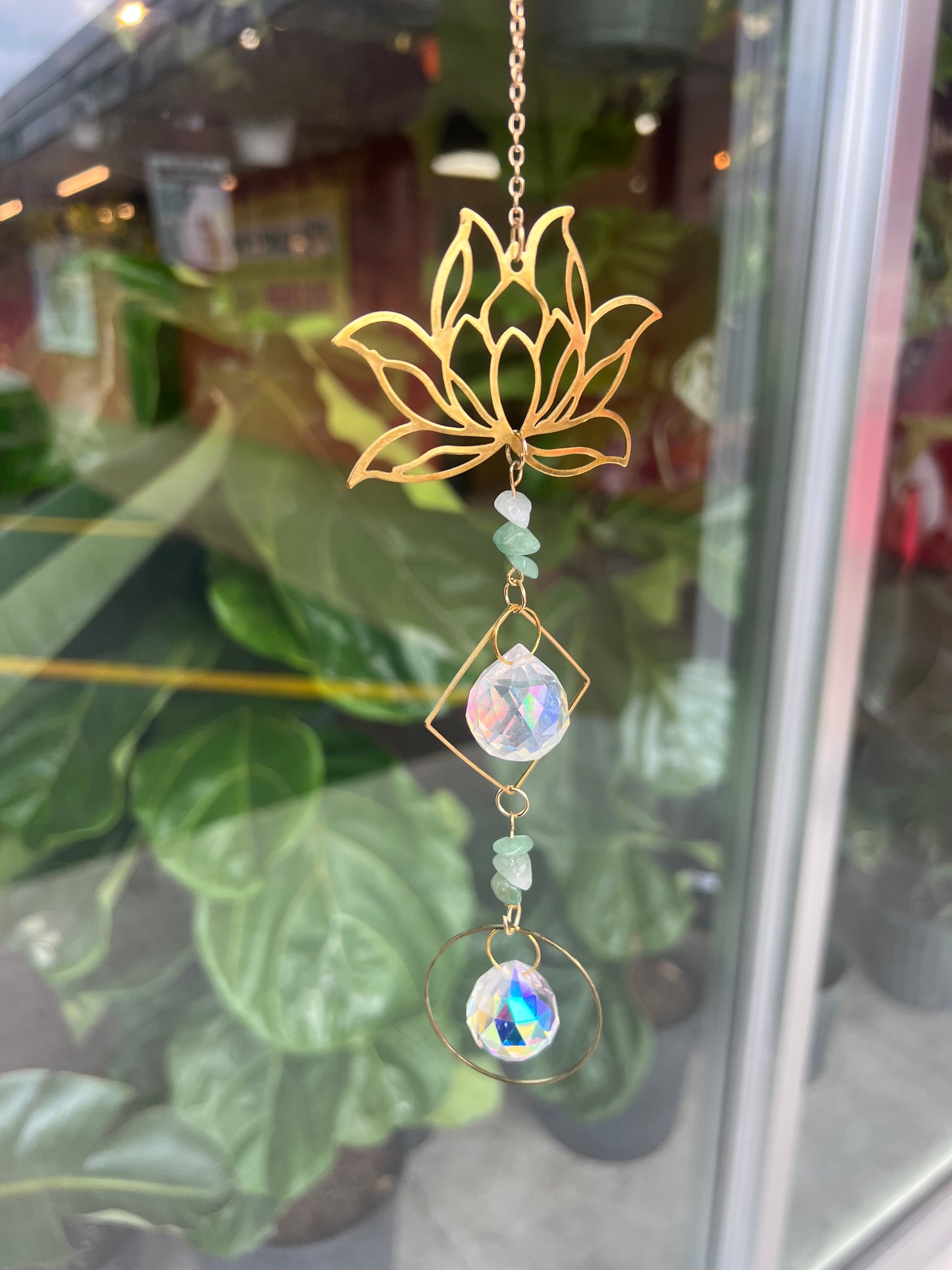 Lotus Crystal Suncatcher