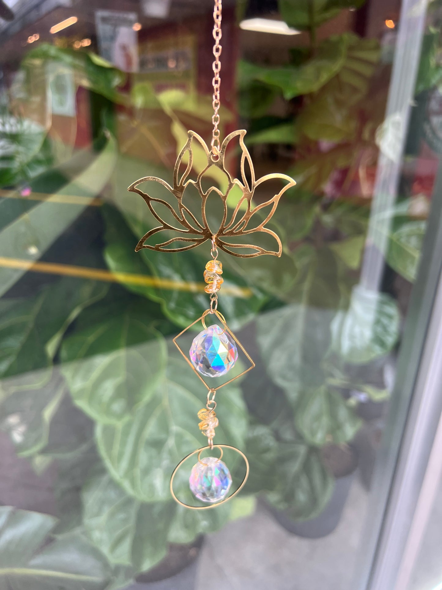 Lotus Crystal Suncatcher
