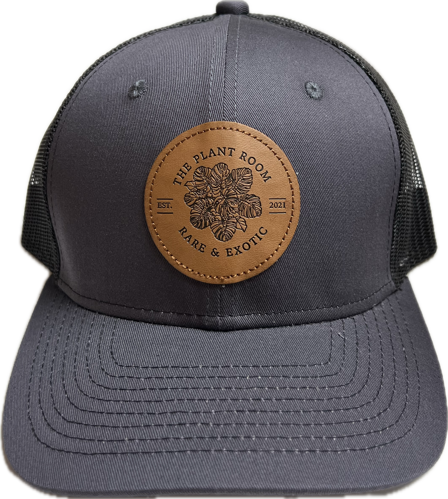 Trucker Hat with Leather Stamped Patch