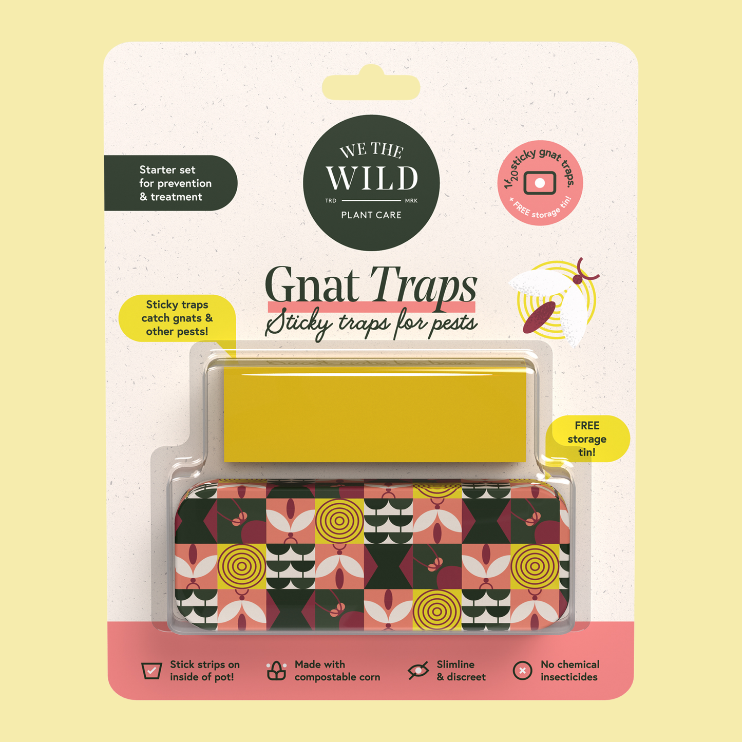 Gnat Sticky Traps with Tin Box 20 pk