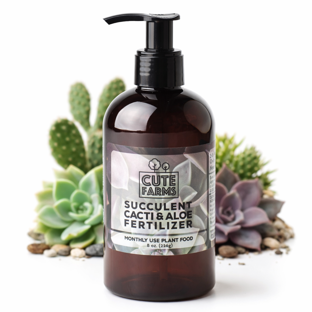 8 oz Succulent, Cacti, Aloe Fertilizer - Gentle Monthly Use