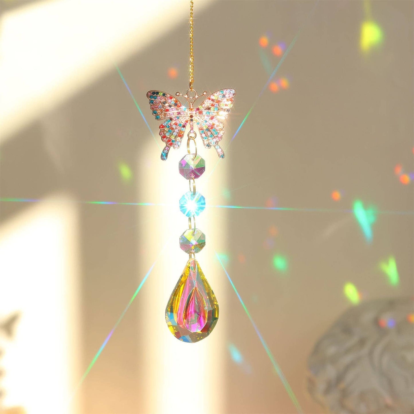 3+ Colorful Crystal Suncatcher Hanging DPH1923