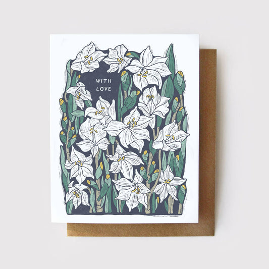 With Love Lily Card: Clear Sleeve