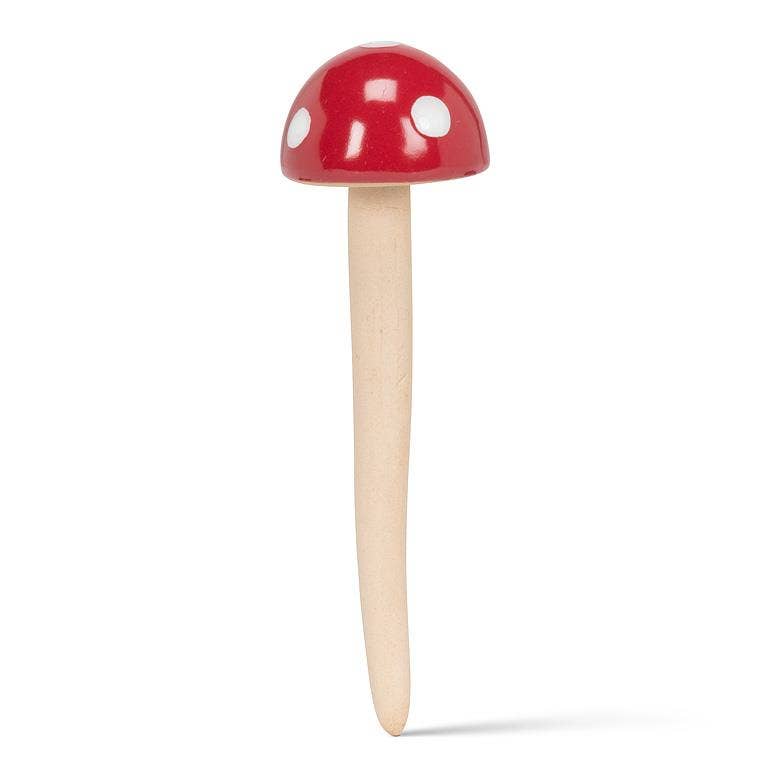 Mini Red Cap Mushroom Stake-3 Assorted-5"H