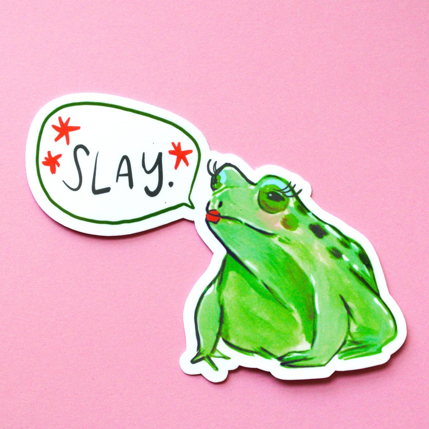 Slay Frog Vinyl Sticker