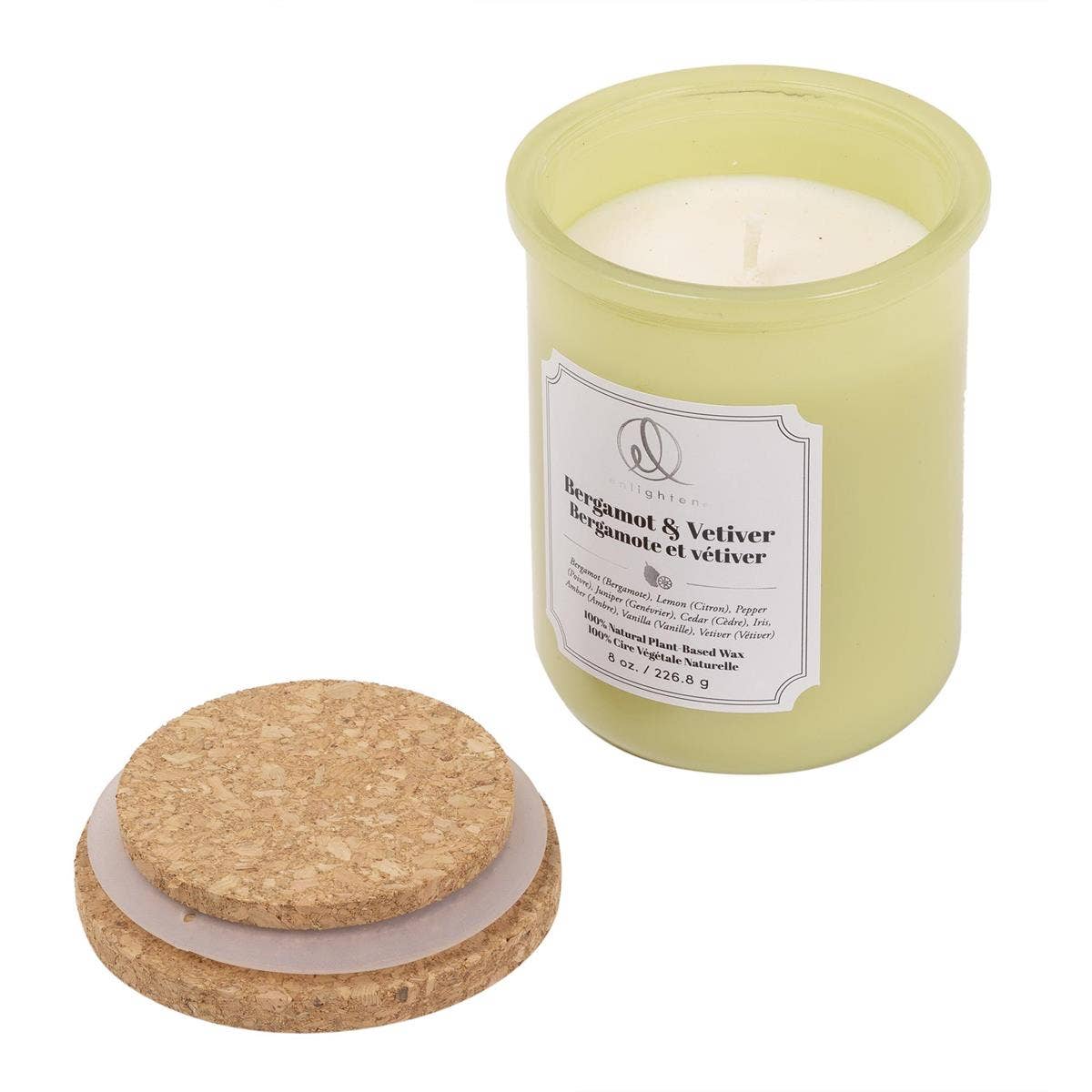 Truu Design Enlighten Candle with Wood Lid: Lily + White Jasmine / 8 oz.