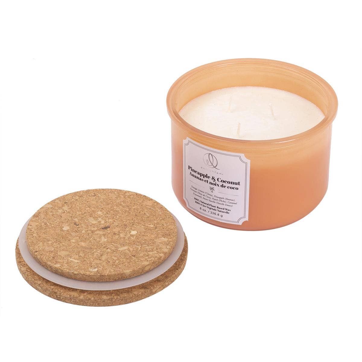 Truu Design Enlighten Candle with Wood Lid: Bergamot+Vetiver / 8 oz./226.8g