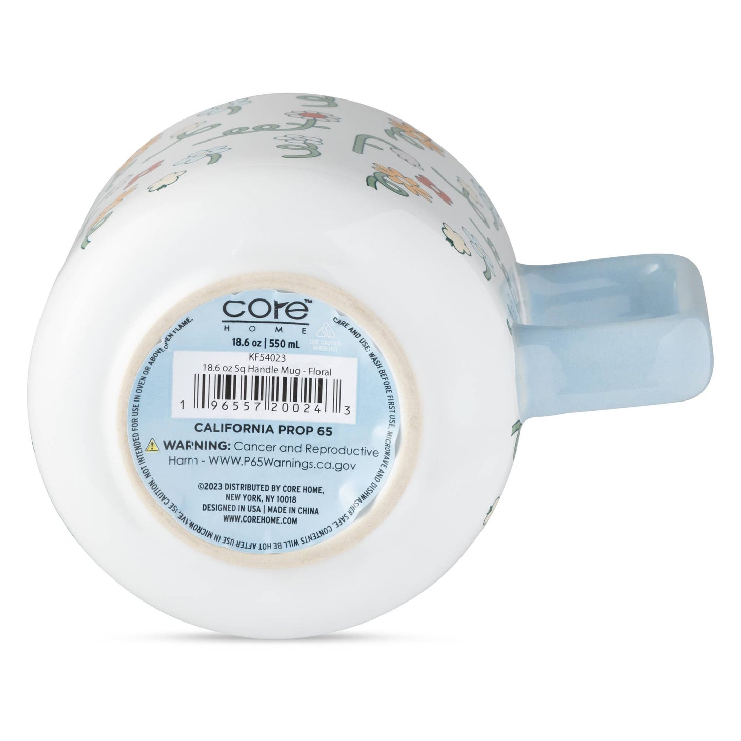 18.6 oz Square Handle Mug - Floral