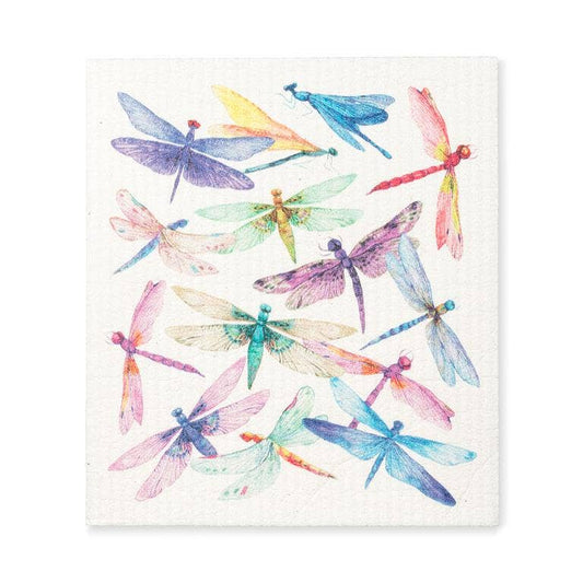 Dragonflies Dishcloth-6.75x7.5"L