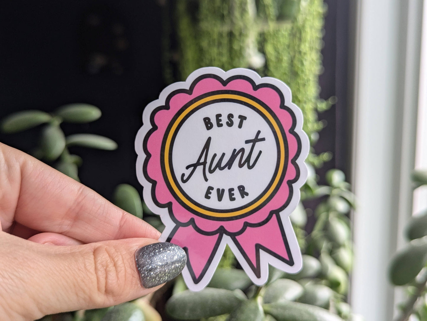 Best aunt ever sticker, pregnancy announcement merch