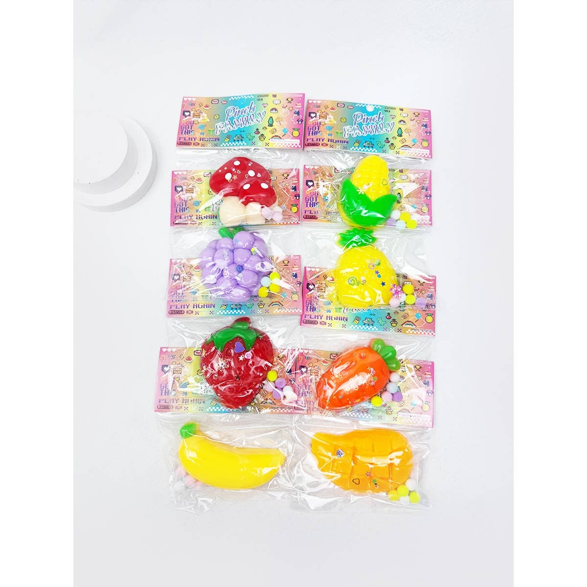 Assorted Fruit Pinch Squishy Toy