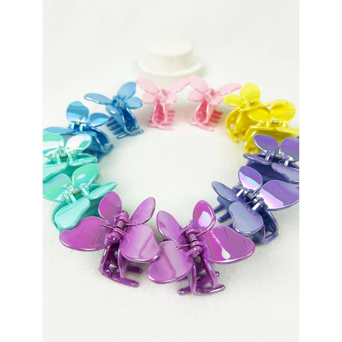 Shiny Spring Tone Butterfly Hair Clips