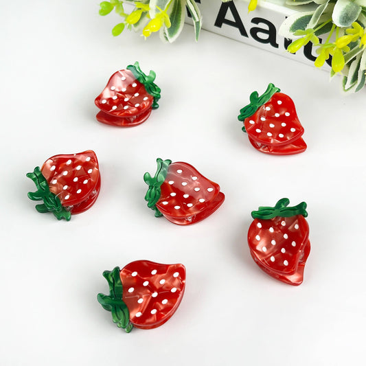 2PCS Strawberry Mini Hair Clip