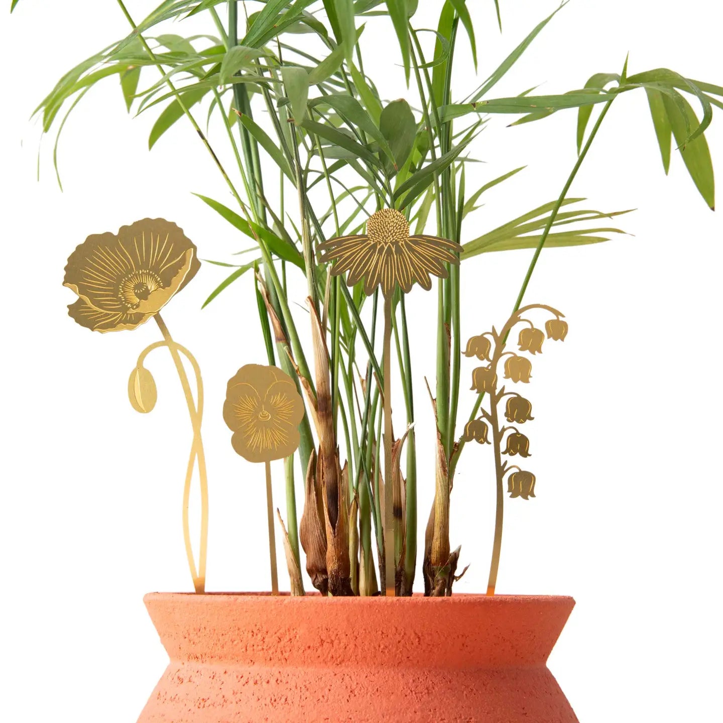 Brass Blooms Garden, Gold Home Decor, Metal Flowers