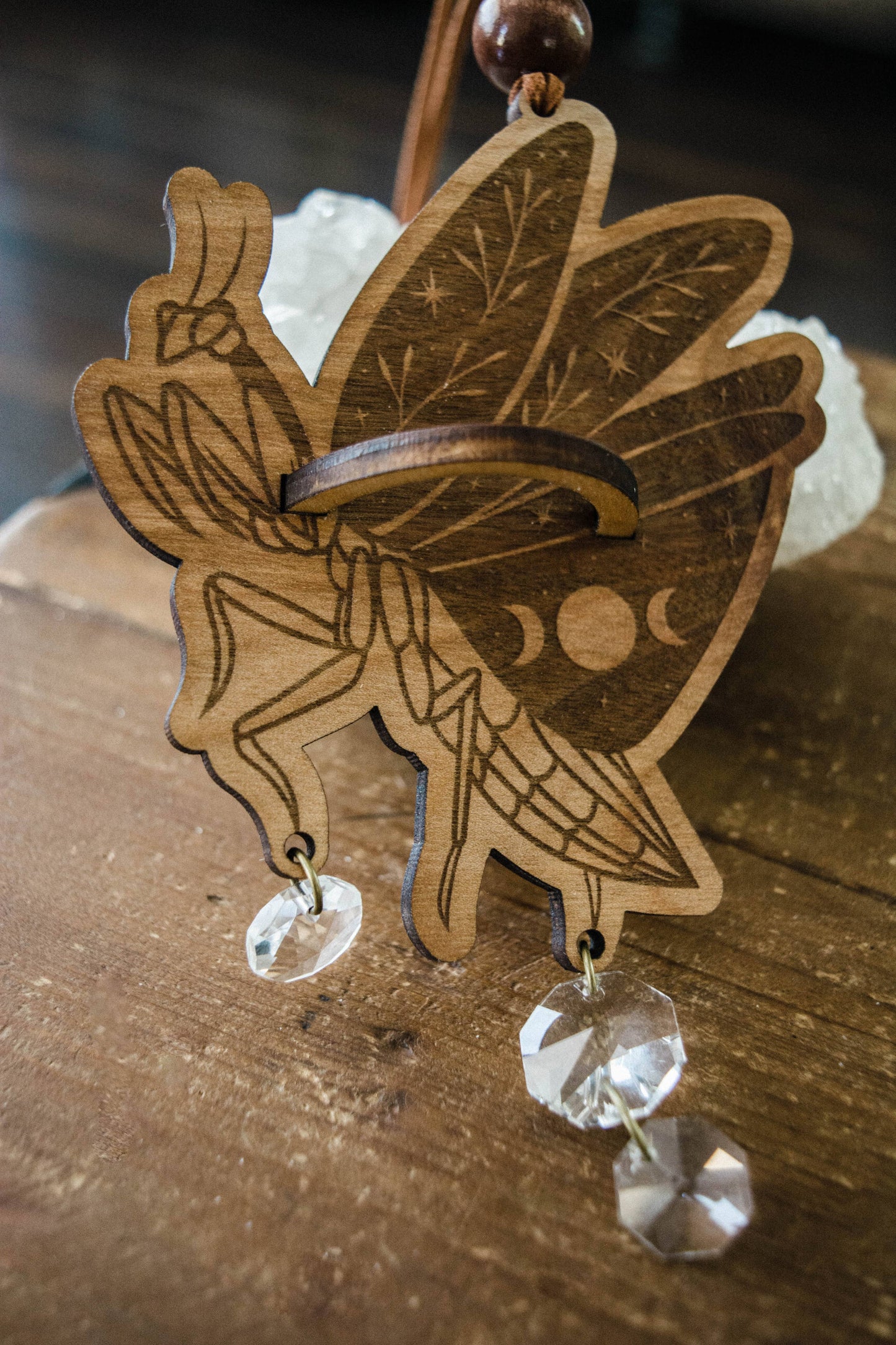 Praying Mantis Airplant Holder Hanging Mini Suncatcher : Without Airplant / Stained Black
