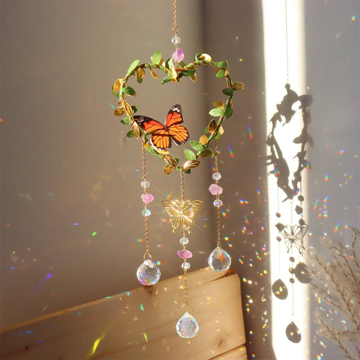 Leaves Cross Butterfly Moon Hangings DP25A913