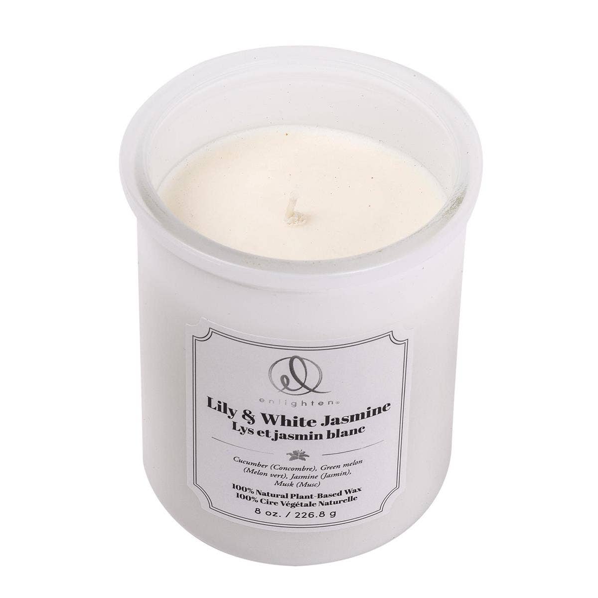 Truu Design Enlighten Candle with Wood Lid: Bergamot+Vetiver / 8 oz./226.8g