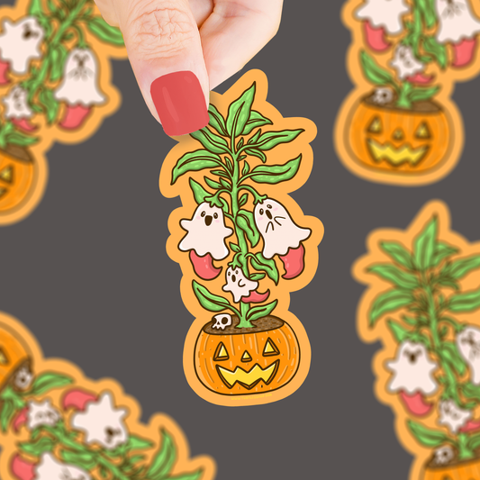 Ghost Pepper, Halloween, Funny, Foodie, Vinyl Sticker
