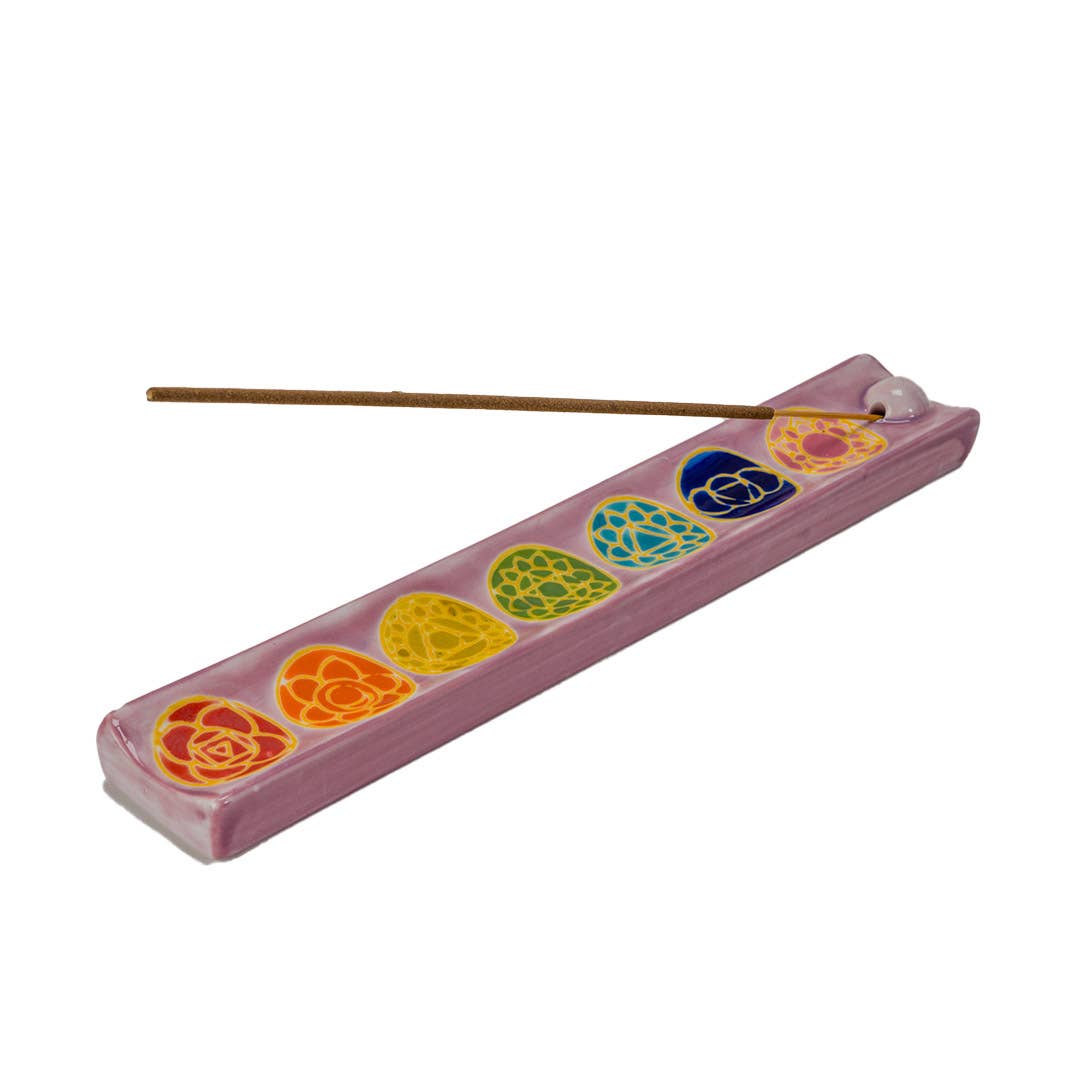 Seven Chakra Ceramic Incense Burner