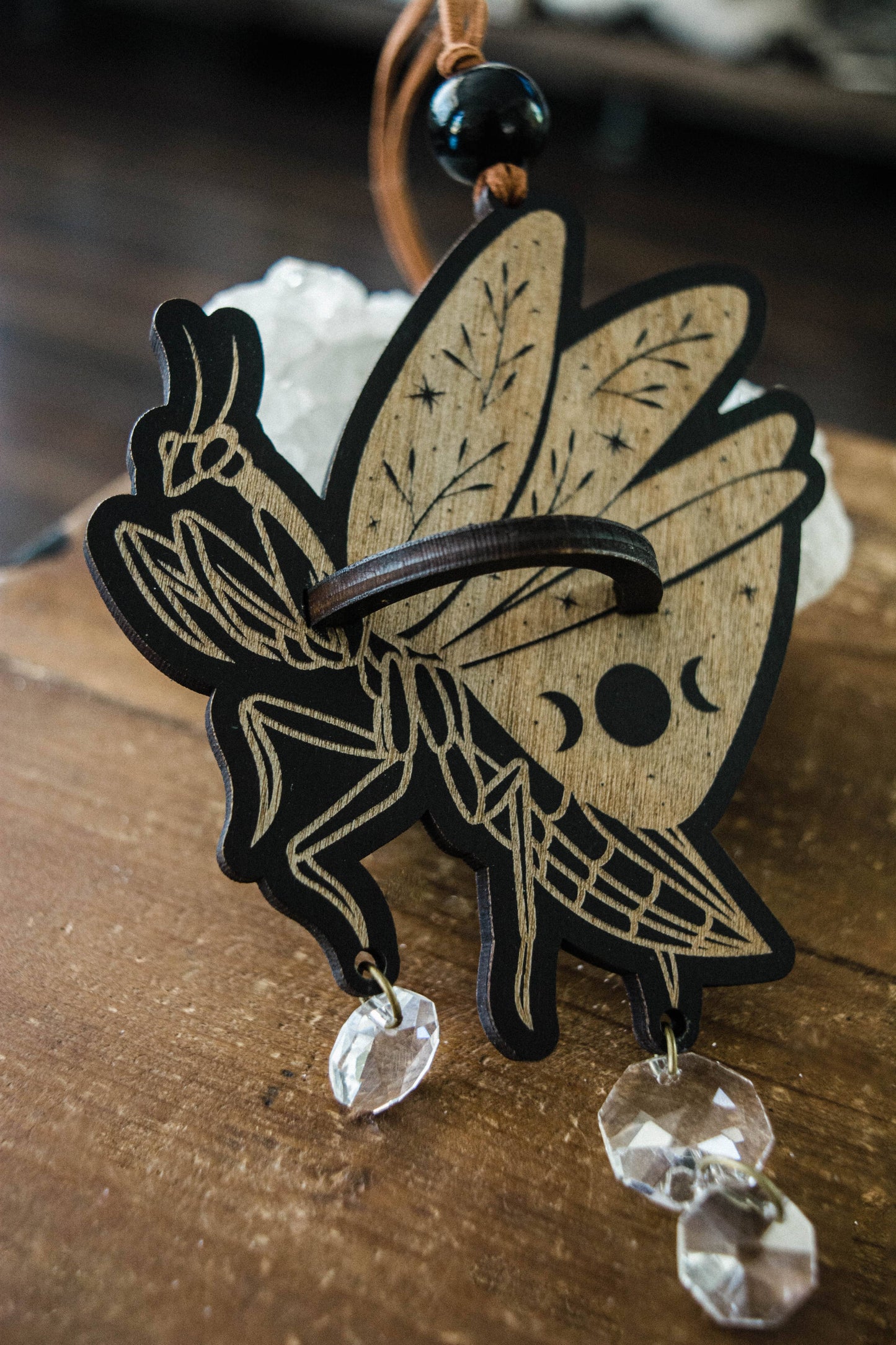 Praying Mantis Airplant Holder Hanging Mini Suncatcher : Without Airplant / Stained Black