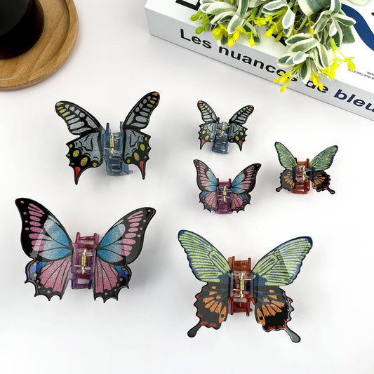 Glitter Butterfly Hair Clip, Animal Hair Claw Set