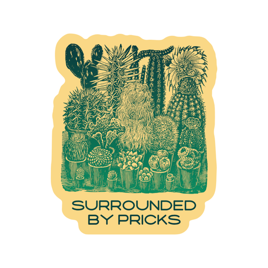 Pricks Clever Cactus Funny High Quality Vinyl Sticker