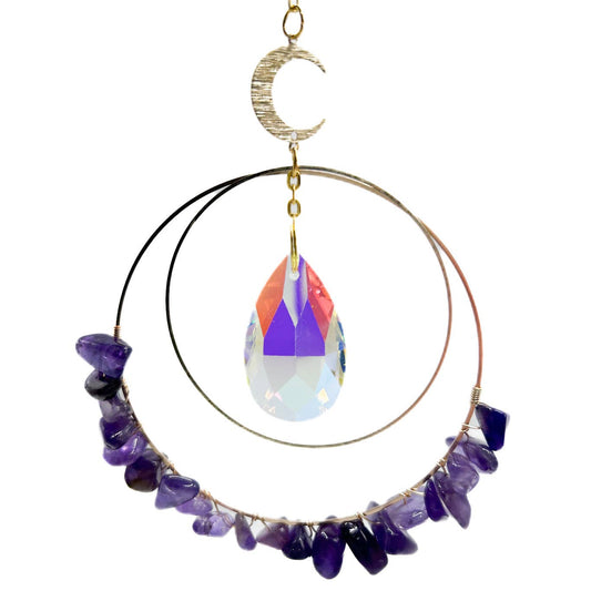 Chip Crystal Suncatcher: Amethyst