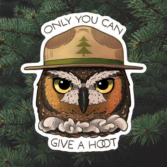 Give a Hoot Owl Sticker: 3 inch