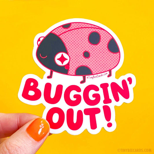 Buggin' Out Cute Ladybug Insect Vinyl Sticker