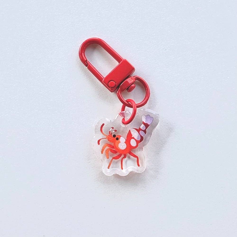 Miniature Shrimp 1” Acrylic Charms