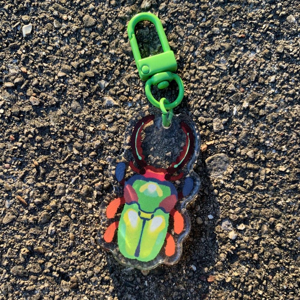 Sawtooth Stag Beetle Acrylic Charm