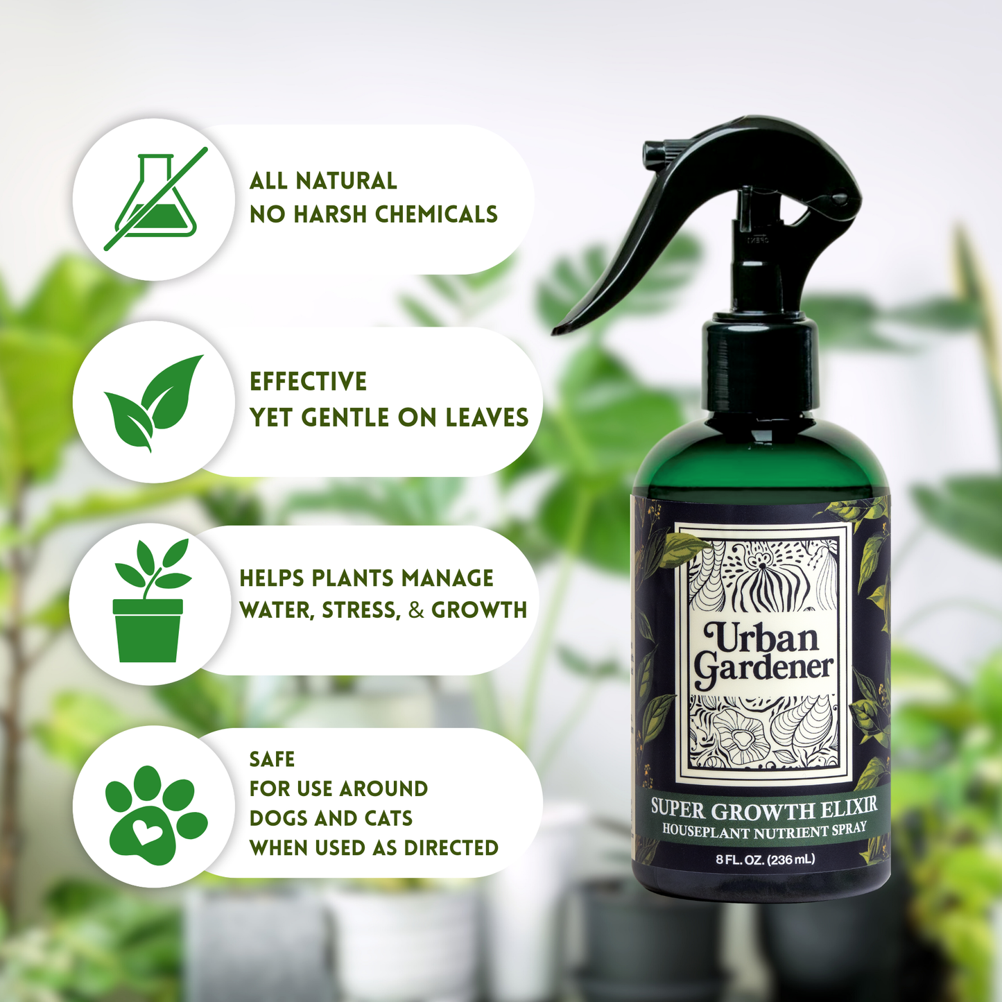 Super Growth Elixir - Natural Houseplant Nutrient Spray