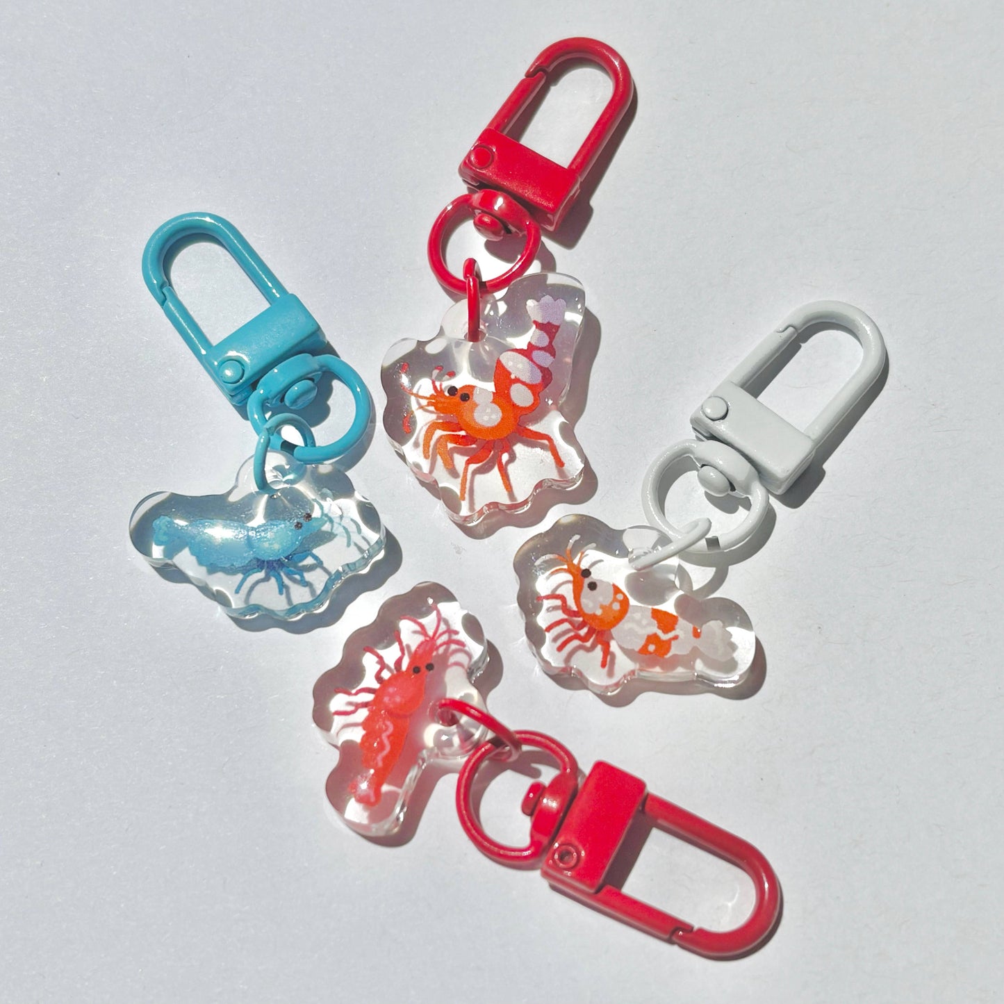 Miniature Shrimp 1” Acrylic Charms