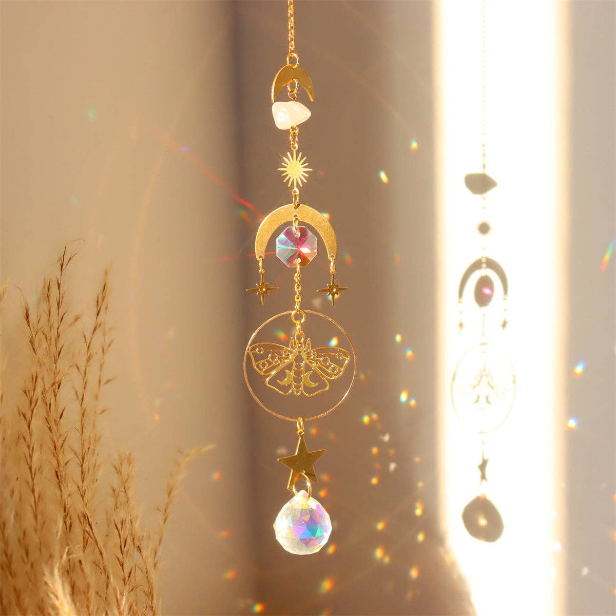 3+ Metal Butterfly Crystal Suncatch Hangings DPH1926