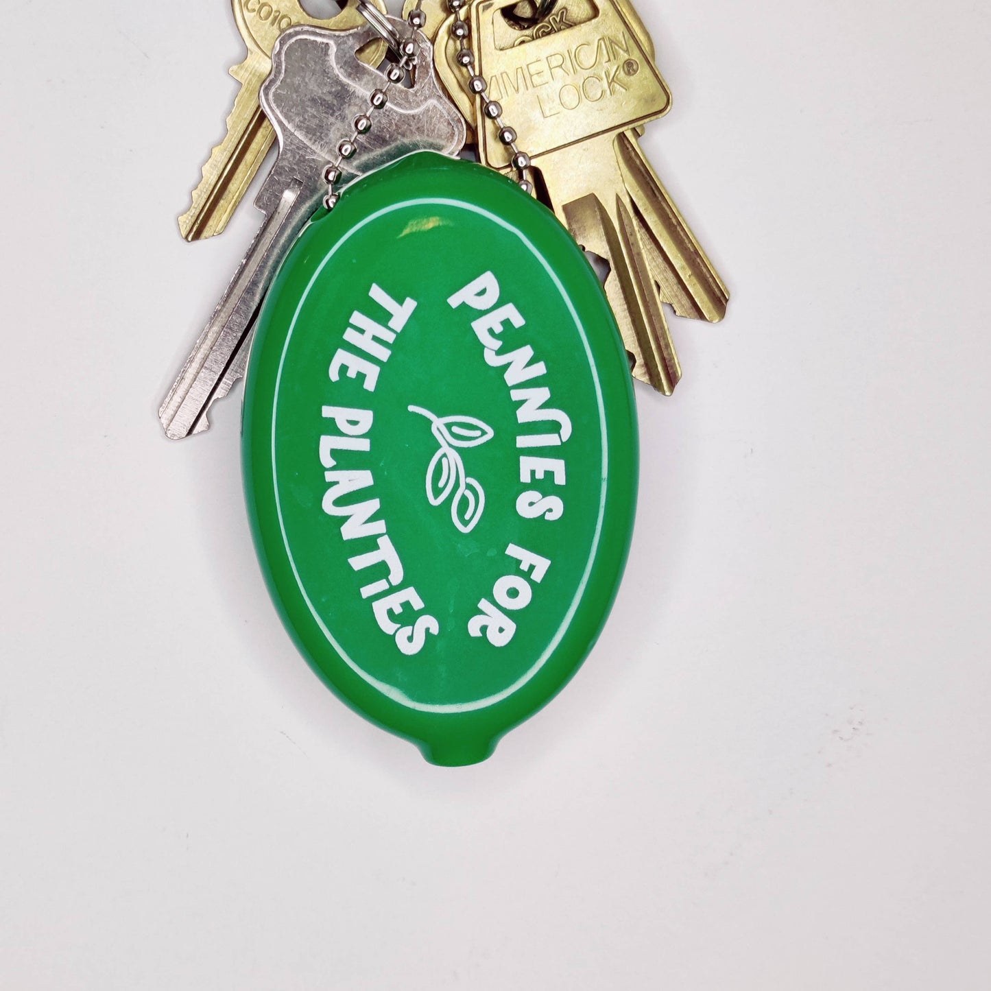 Pennies for the Planties Coin Purse Keychain