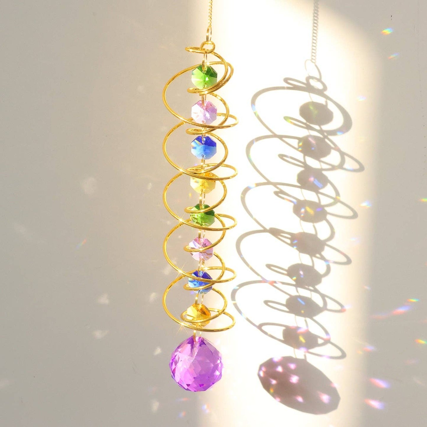 Rainbow Crystal Helical Suncatcher DP25D691