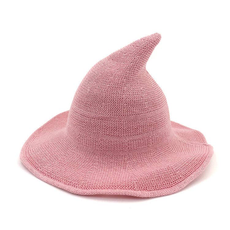Halloween Pointed Witch Hat, Knit & Foldable_CWAH0617: BLACK / (OS) 2