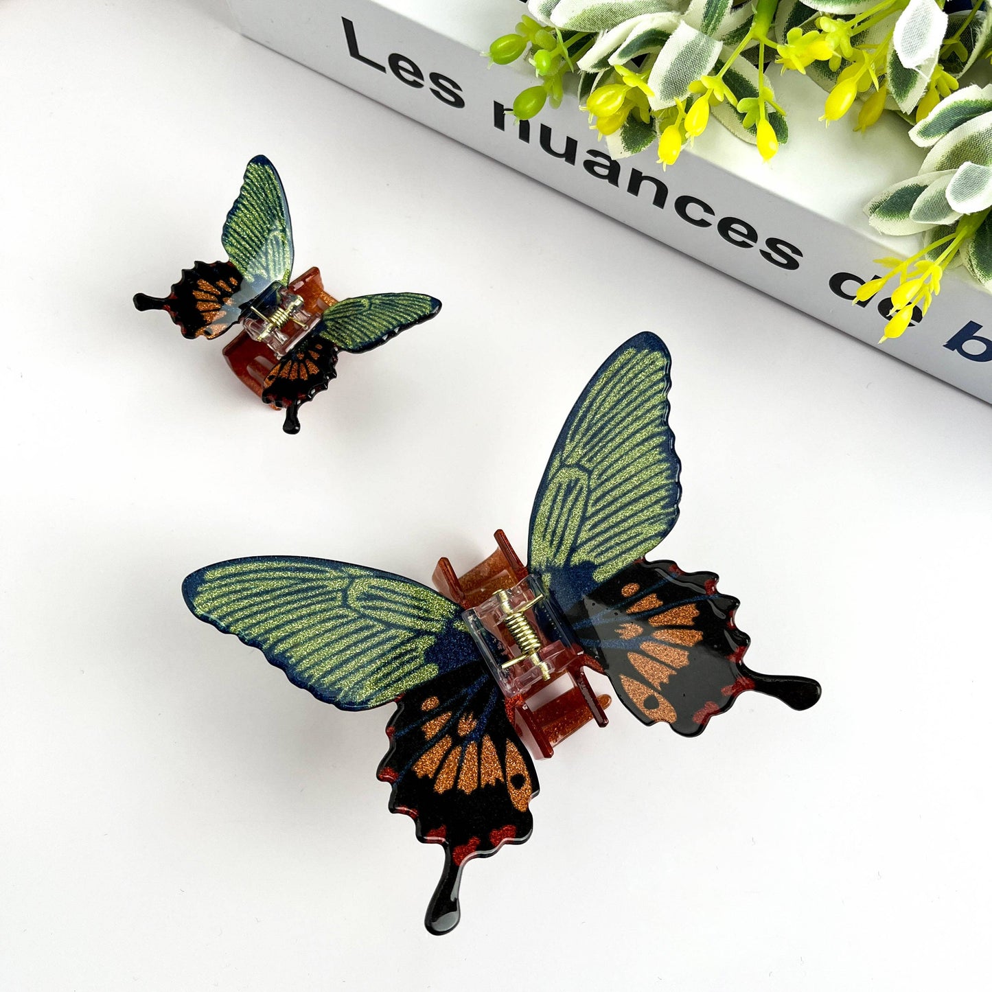 Glitter Butterfly Hair Clip, Animal Hair Claw Set