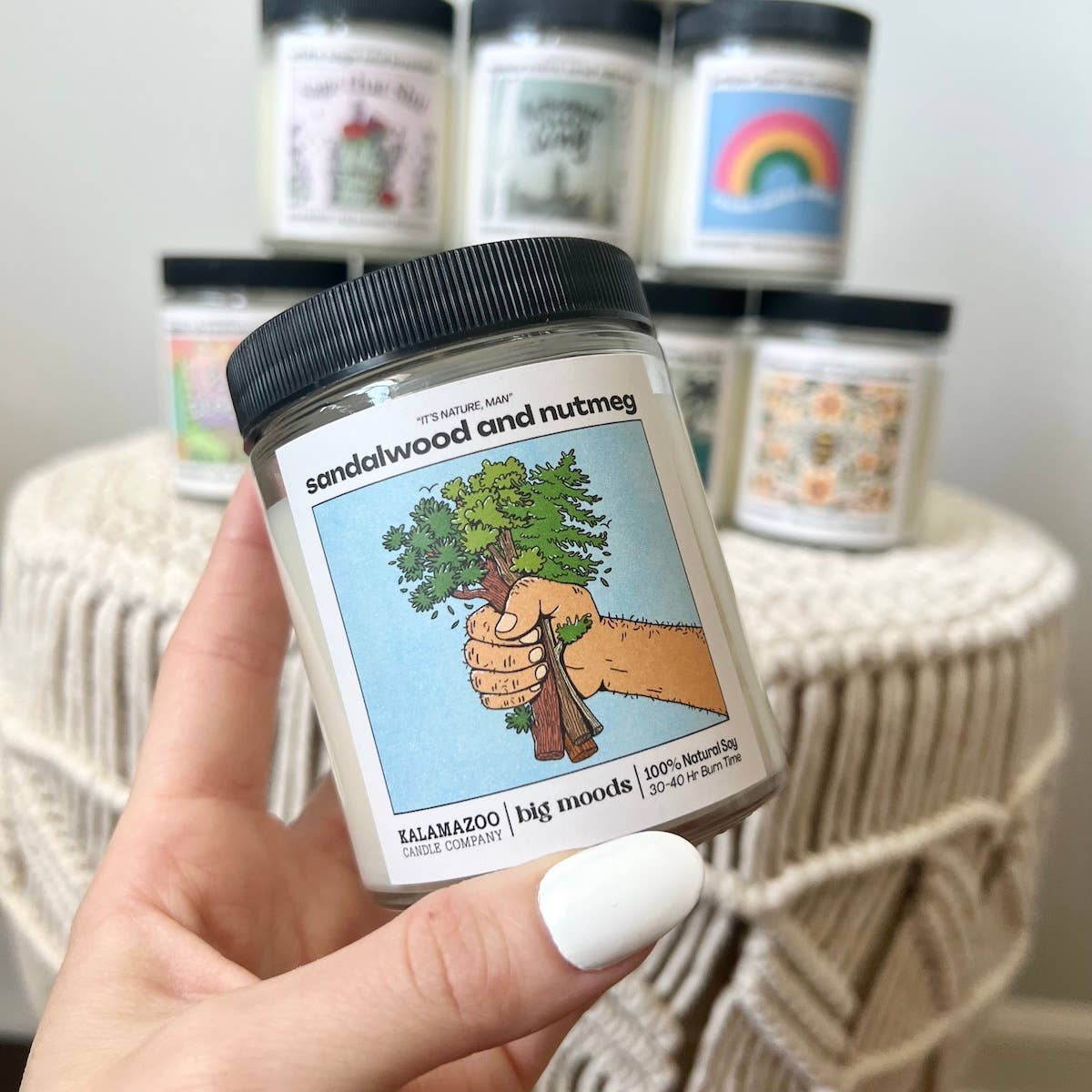 "It's Nature, Man" Sandalwood & Nutmeg -  Luxury Soy Candle