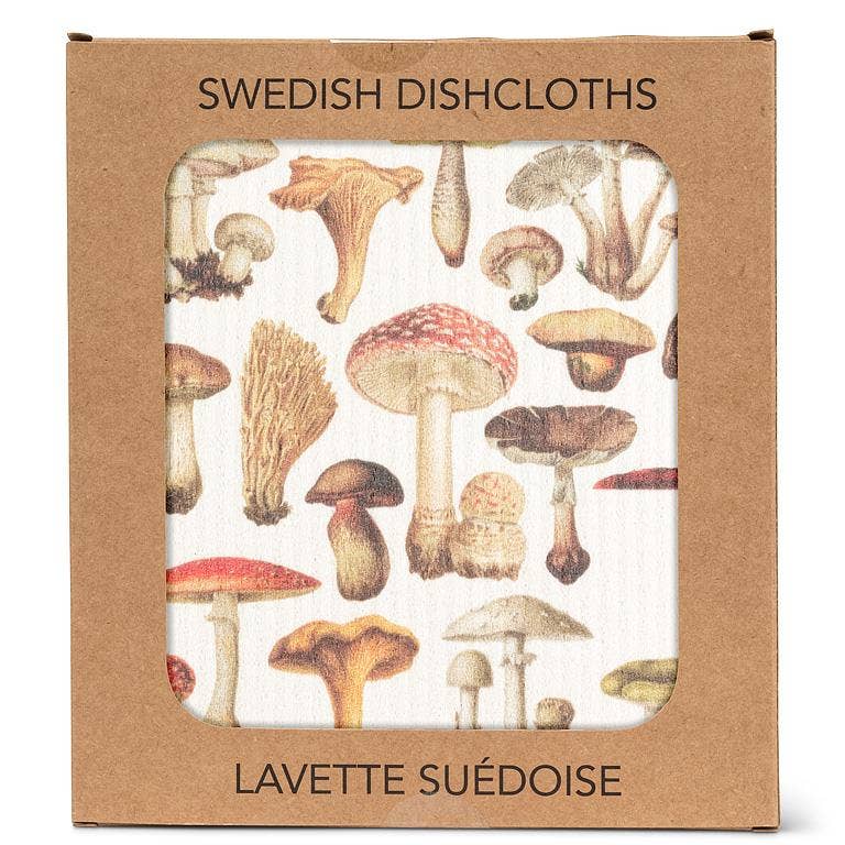 Mushrooms Dishcloth-6.75x7.5"L