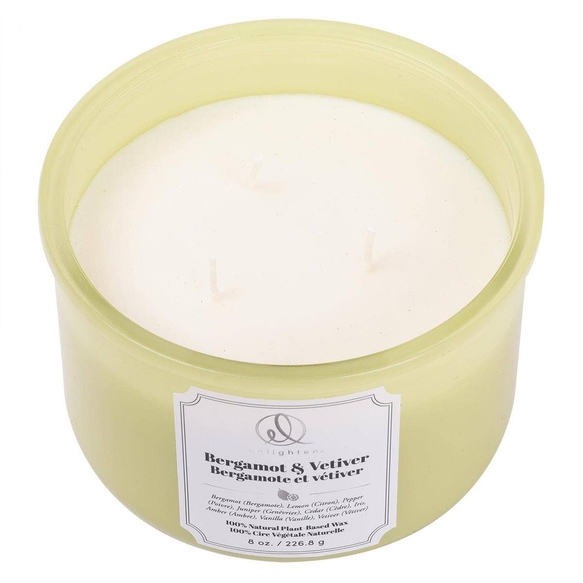 Truu Design Enlighten Candle with Wood Lid: Lily + White Jasmine / 8 oz.
