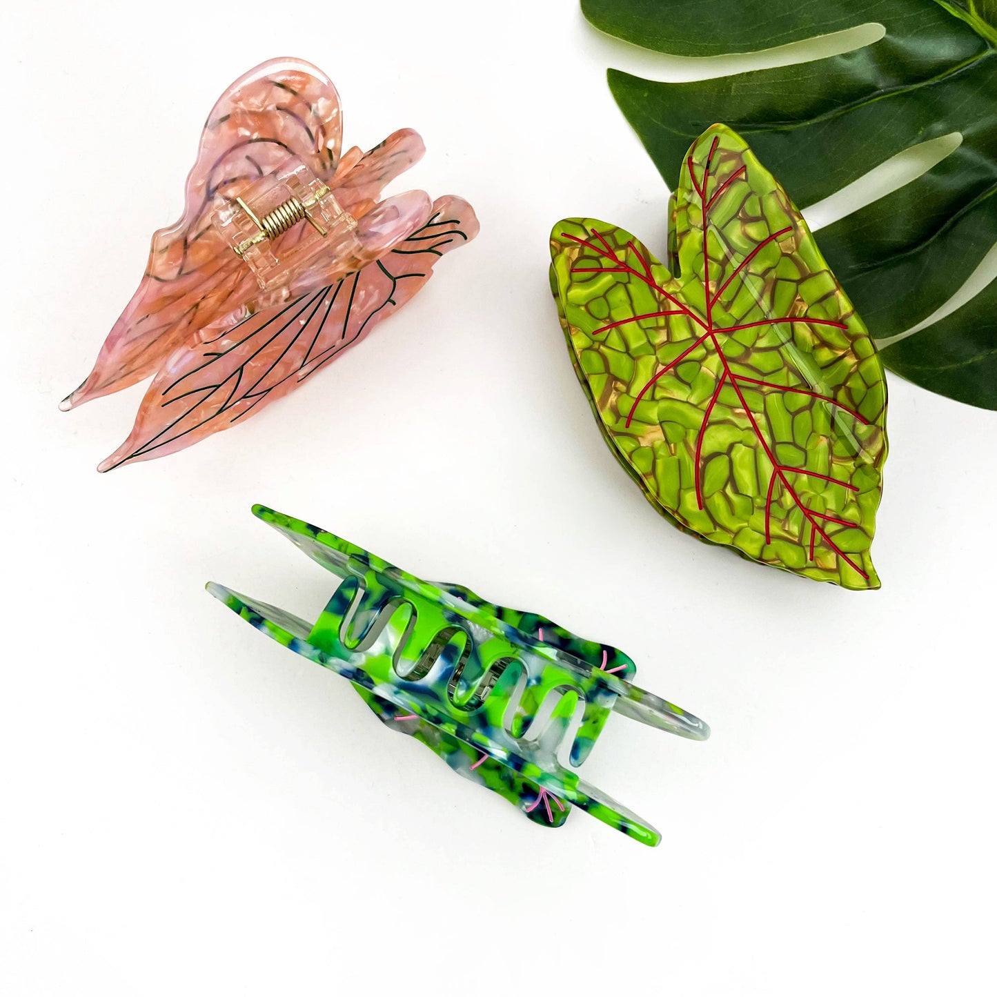 Lotus Leaf Hair Claw Clip, Elegant Acetate Leaf Hair Clip