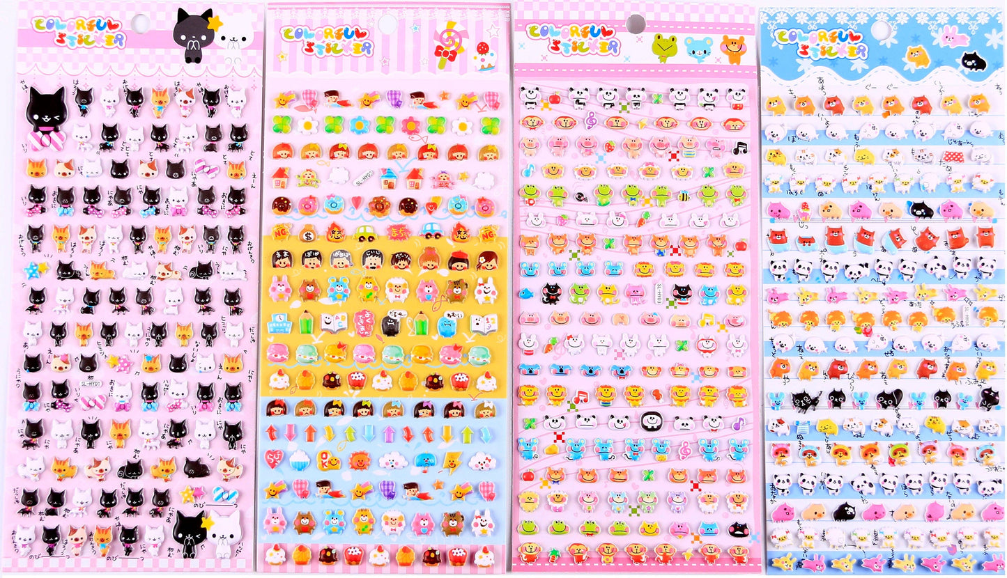 Mini Puffy Assorted Stickers-12