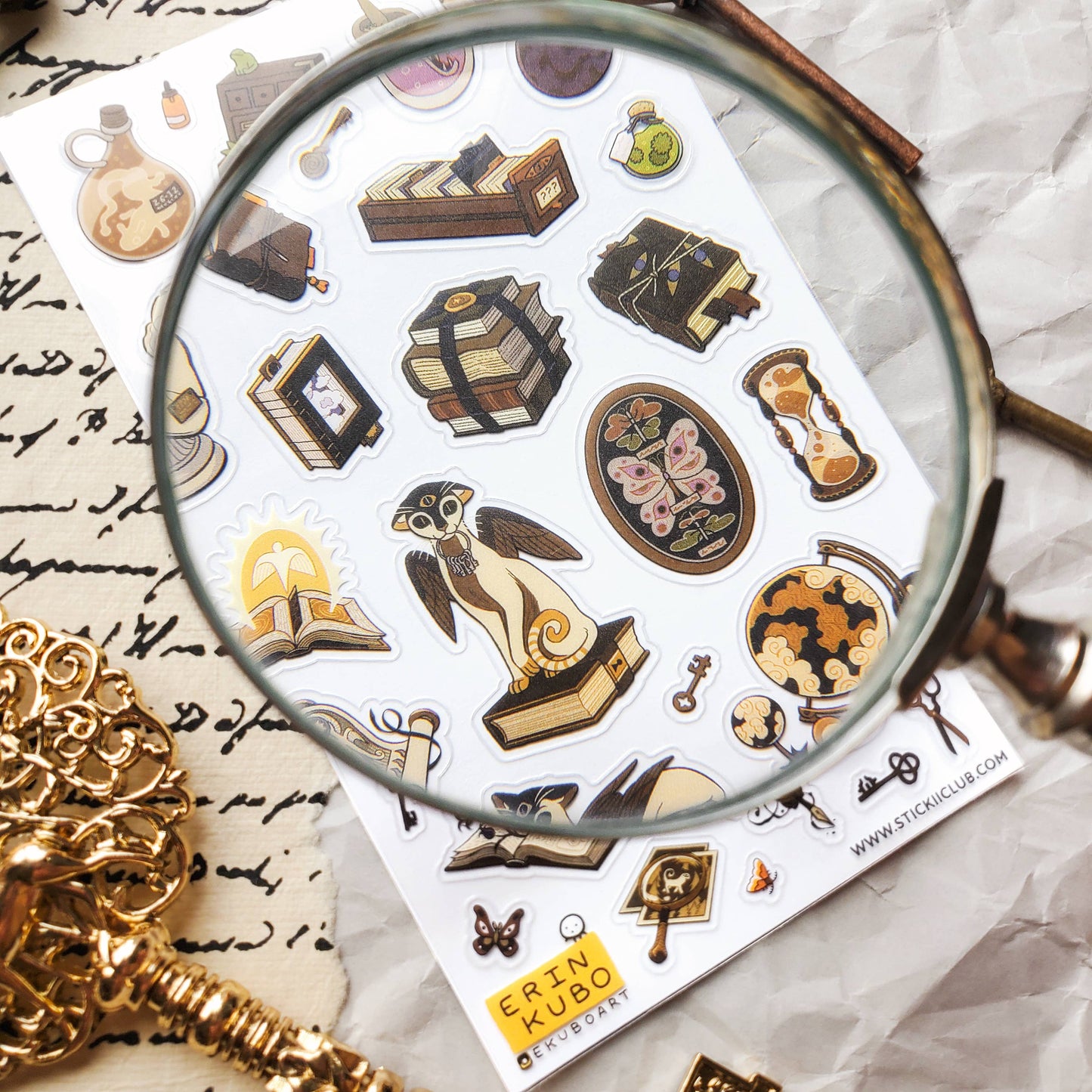 Library of Secrets Sticker Sheet