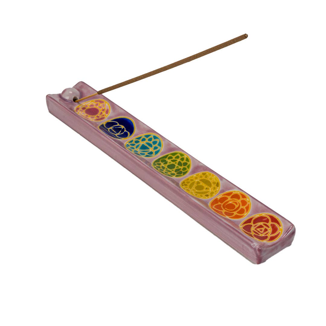 Seven Chakra Ceramic Incense Burner