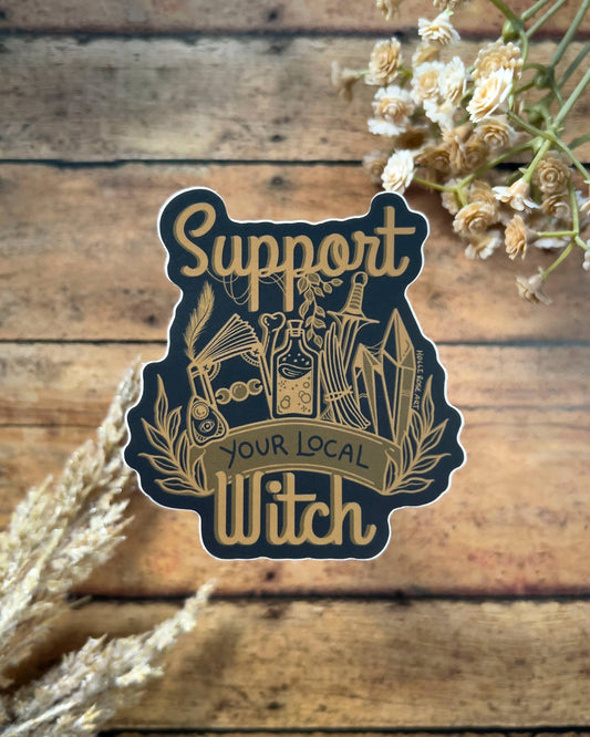 Support Your Local Witch Sticker