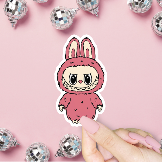Labubu Sticker, Trinket, Just A Girl, Trendy Blind Box: Pink